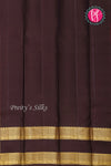 Pure Kanchipuram Silk Saree-PF72334 - Rust Orange with Deep brown