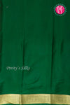 Pure Mysore Crepe Silk Saree -Mustard Yellow And Bottlegreen-PF82724