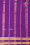 Pure Mysore Crepe Silk Saree-Orange And Purple-PA19929