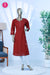 classic cotton top in a rich maroon shade with elegant embroidery-SWRM037