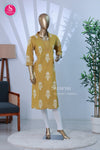 vibrant mustard yellow kurta-SWRM030