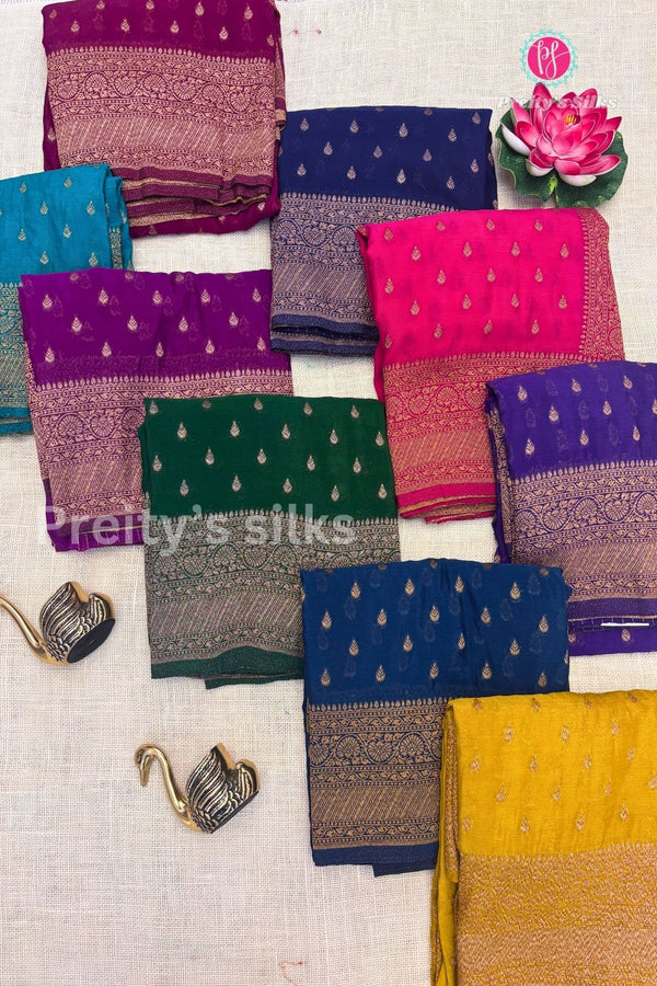 Semi Banarasi Georgette Silk Saree-PA49882