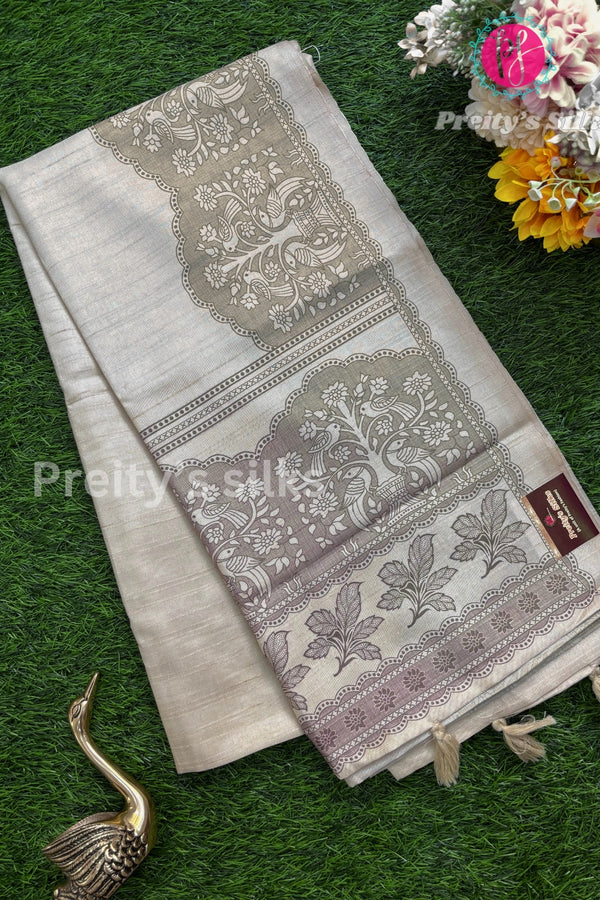 Day 2 Semi Tussar Silk Saree-PA47671