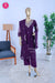 Royal Plum Chanderi Cotton Suit Set-SWRM260