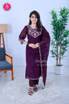 Royal Purple Soft Tissue Suit Set -SWRM693