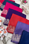 Satin Crepe Silk Saree-PF67702