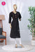 Black Yoke Printed Cotton Blend Straight Kurta -SWRM090