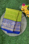Semi Kanchipuram Silk Saree -Parrotgreen with Royalblue-PA39339