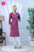 Straight-cut light lavender kurta-SWRM096