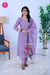 Elegant lavender kurta set with delicate embroidery - SWRM720
