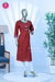 Elegant rust red cotton top-SWRM083