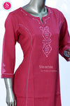 Dark pink embroidered kurta - SWRM116
