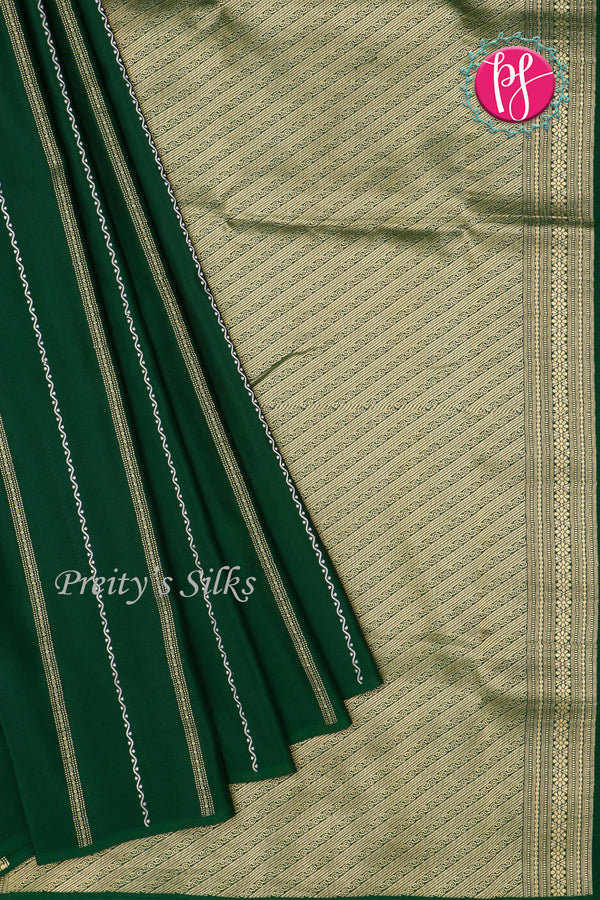 Pure Mysore Crepe Silk Saree Borderless -PA09550