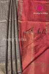 Raw silk saree with butta pattern- PA09058