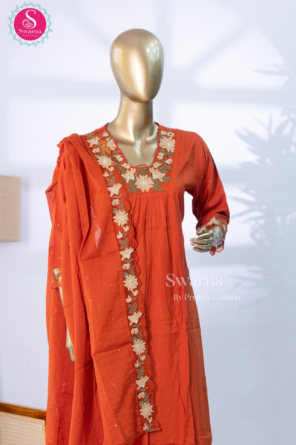 Sunset Bloom Cotton Blend Suit Set-SWRM086