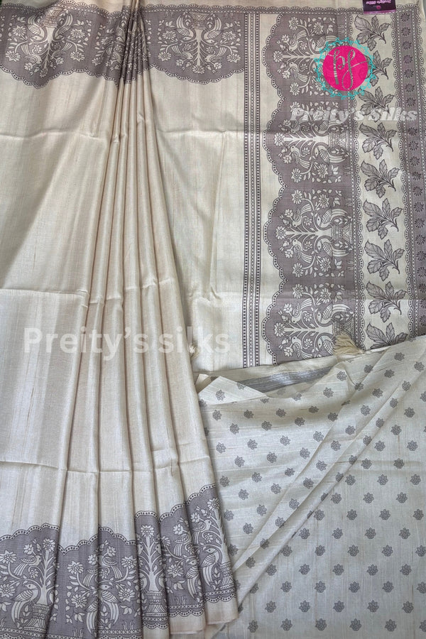 Day 2 Semi Tussar Silk Saree-PA47671