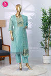 Elegant sea green kurta with floral embroidery - SWRM231