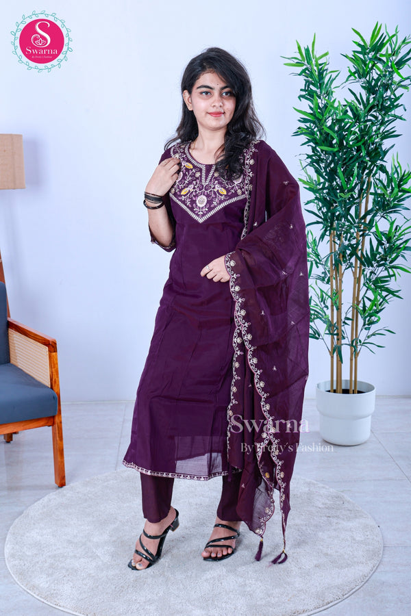 Royal Purple Soft Tissue Suit Set -SWRM693