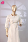 Off-white with golden and floral embroidery-SWRM118