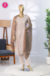 Sand Elegance Beige with Taupe Mul Chanderi Suit Set-SWRM304