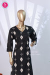 Black Pochampally Ikat Cotton Straight Kurta - SWRM028