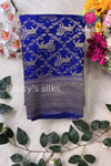 Pure Banarasi Crepe Silk Saree-Royalblue-PA51871