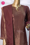 Mocha Glow Mocha Brown Mul Chanderi Suit Set-SWR250