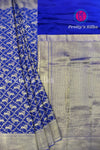 Pure Banarasi Crepe Silk Saree-Royalblue-PA51871