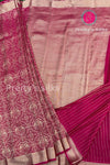 Pure Banarasi Crepe Silk Saree-Pink-PA51855