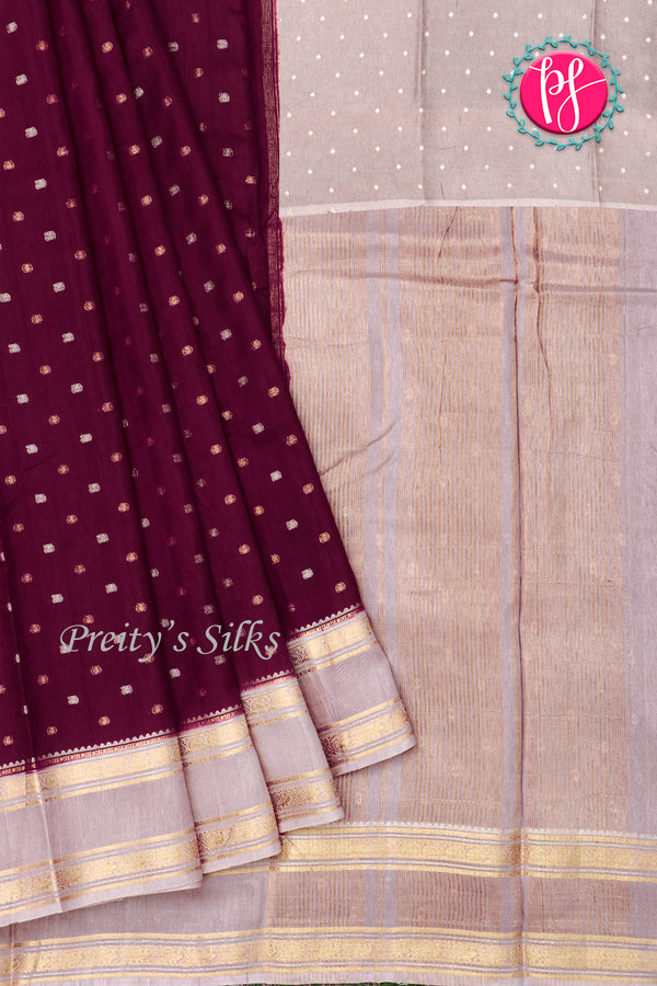 Semi Dupion tussar Saree-PF85264