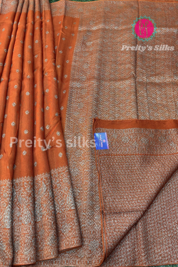 Tussar Dupion With Antique Zari Saree- PA00355