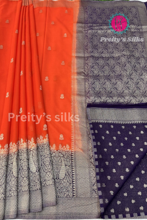 Semi Chiffon Georgette Silk Saree-PA00661