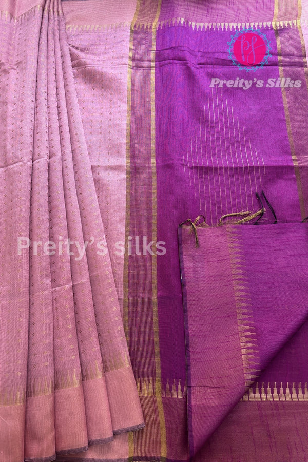 Raw silk saree with butta pattern- PA09058