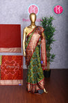 Semi Ikkat Pochampally Silk Saree-PA03525