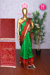 Semi Ikkat Pochampally silk saree-PA03525