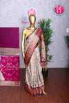 Semi Ikkat Pochampally Silk Saree-PA03525