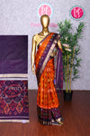 Semi Ikkat Pochampally silk saree-PA03525