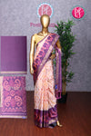 Semi Ikkat Pochampally Silk Saree-PA03525