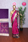 Semi Ikkat Pochampally silk saree-PA03525