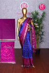 Semi Ikkat Pochampally silk saree-PA03525