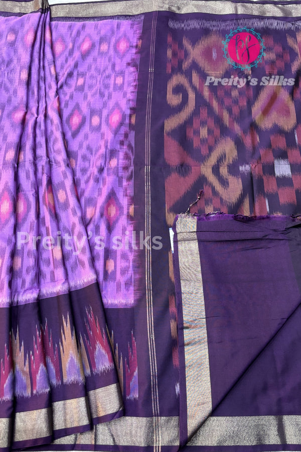 Semi Ikkat Pochampally Silk saree-PA03525
