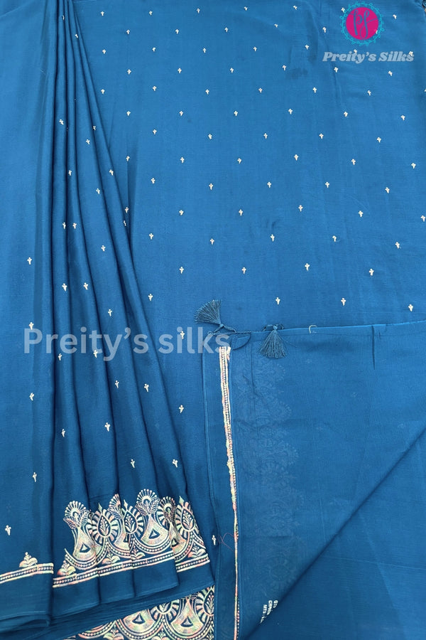 Semi Wrinkle Crepe Silk Saree- PA03840