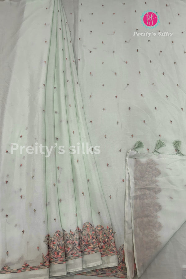 Semi Wrinkle Crepe Silk Saree- PA03840
