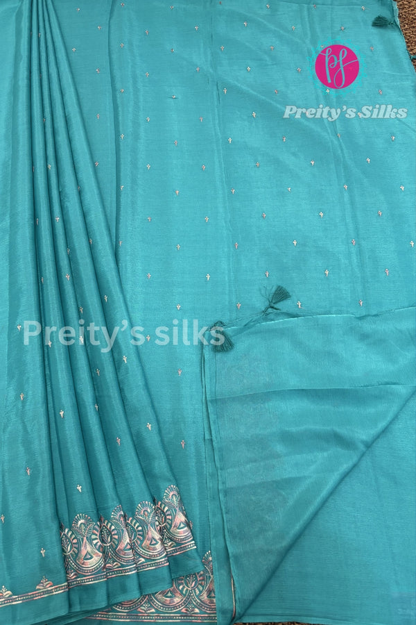 Semi Wrinkle Crepe Silk Saree- PA03840