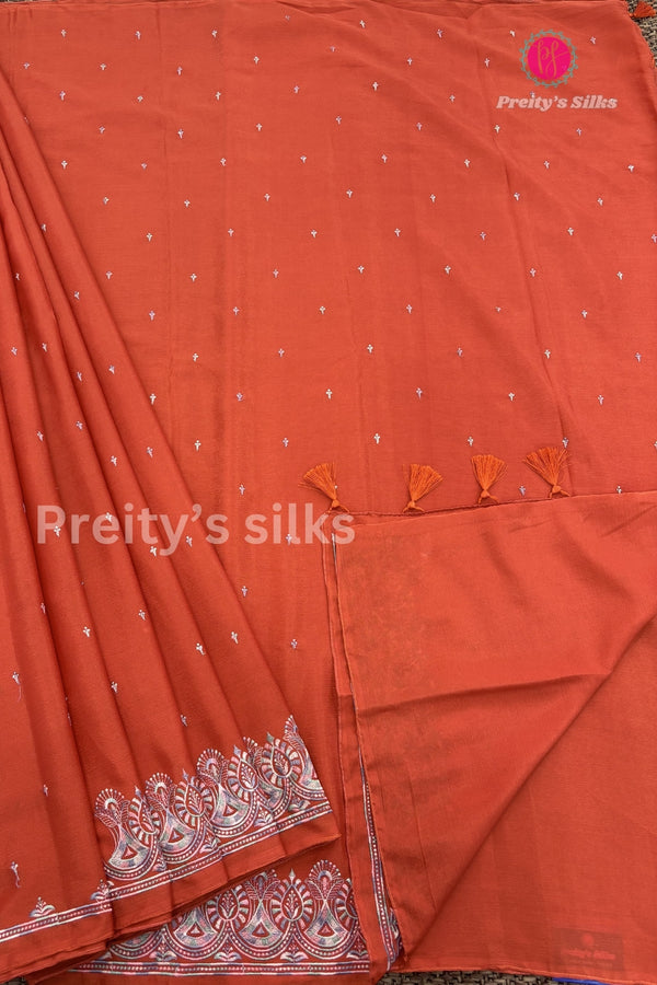 Semi Wrinkle Crepe Silk Saree- PA03840