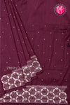 Semi Tussar Silk Saree with Embroidery work-PF71757