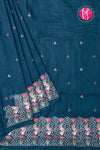 Semi Tussar Silk Saree with Embroidery work- PF71757