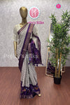 Georgette Silk with Tread Embroidery Saree-PA06080