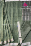 Soft Raw Silk Saree - Vertical lines-PA06266