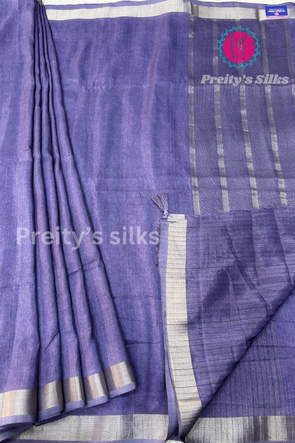Soft Raw Silk Saree - Vertical lines-PA06266